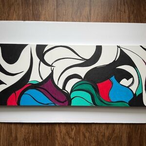 Abstract Canvas Art with Bold Colors
